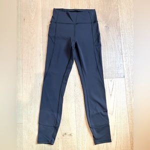 Black, Lululemon, 7/8 length leggings.